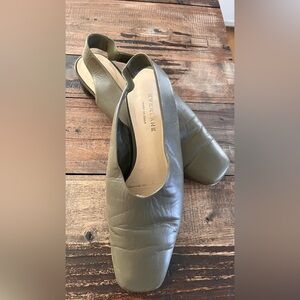 Everlane Women's Sage Green Leather Loafers